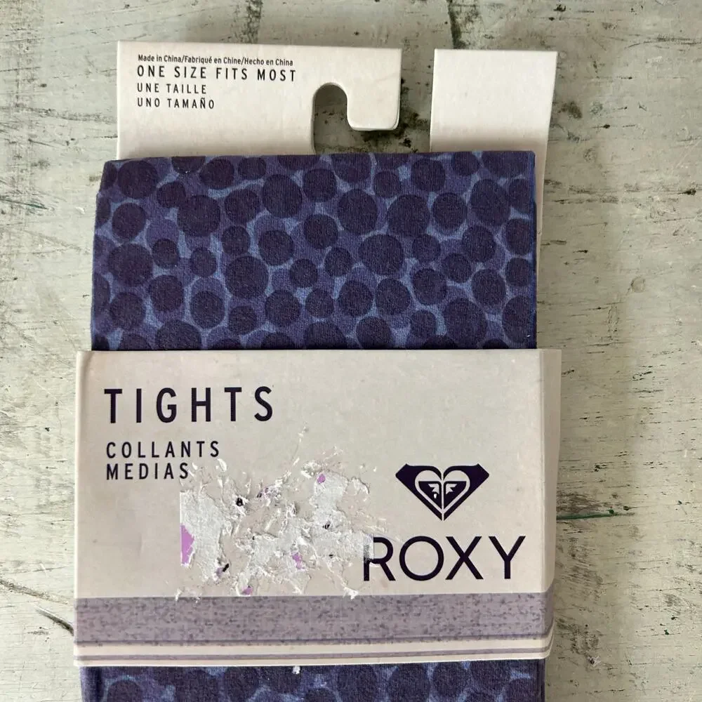 New Roxy tights Hosiery Legwear patterned sheer Striped Polka Dot one size